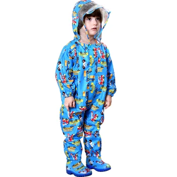 

Children cartoon raincoat kids jumpsuit rainwear raincover for children baby boy girl waterproof poncho raincoats kids