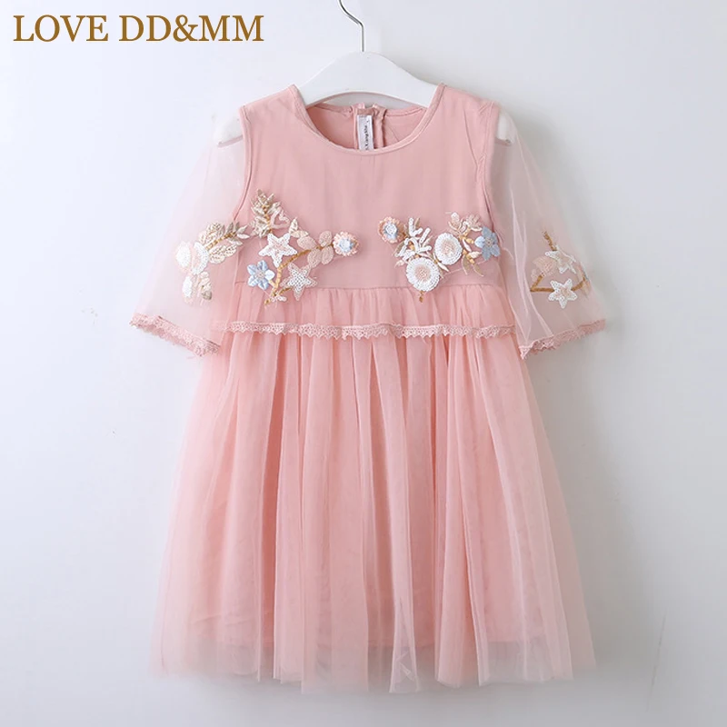 Платья для девочек LOVE DD &amp MM новая детская одежда на весну 2020 модное милое газовое