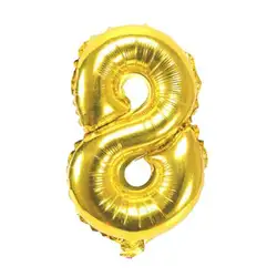 32 дюйм(ов) Золото Количество цифр Фольга Шарики гелий Шарики на день рождения и свадьбу Аксессуары Air Шарики партия событие золото 8
