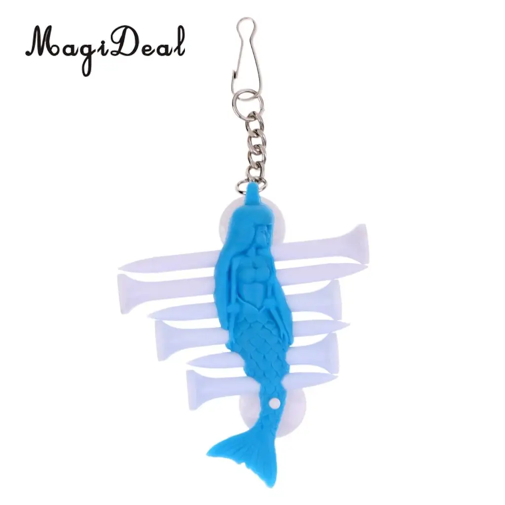 MagiDeal Golf Tee Holder with Tees Ball Maker Plastic Accessory Mermaid novelty pattern