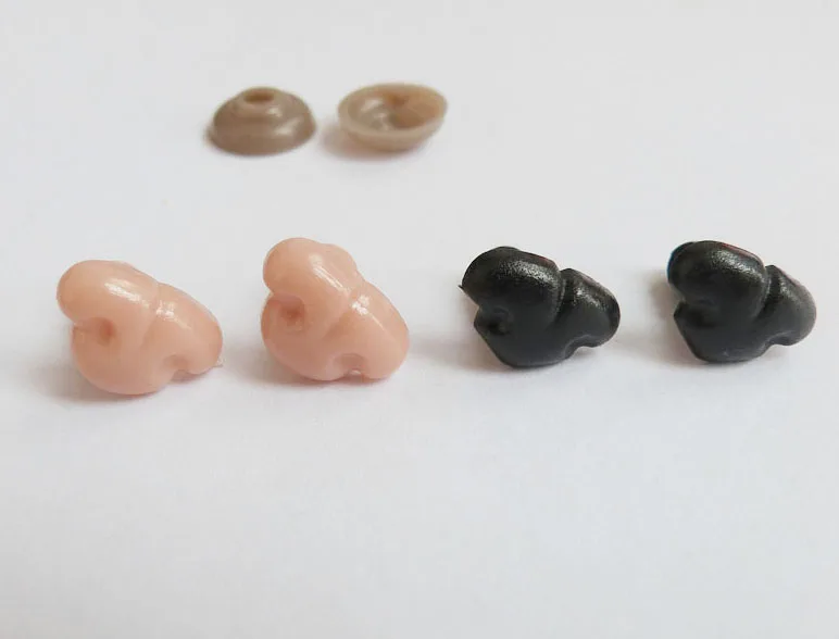 

40pcs---15x10mm plastic safety toy nose with soft washer for diy doll accessories--color ooption