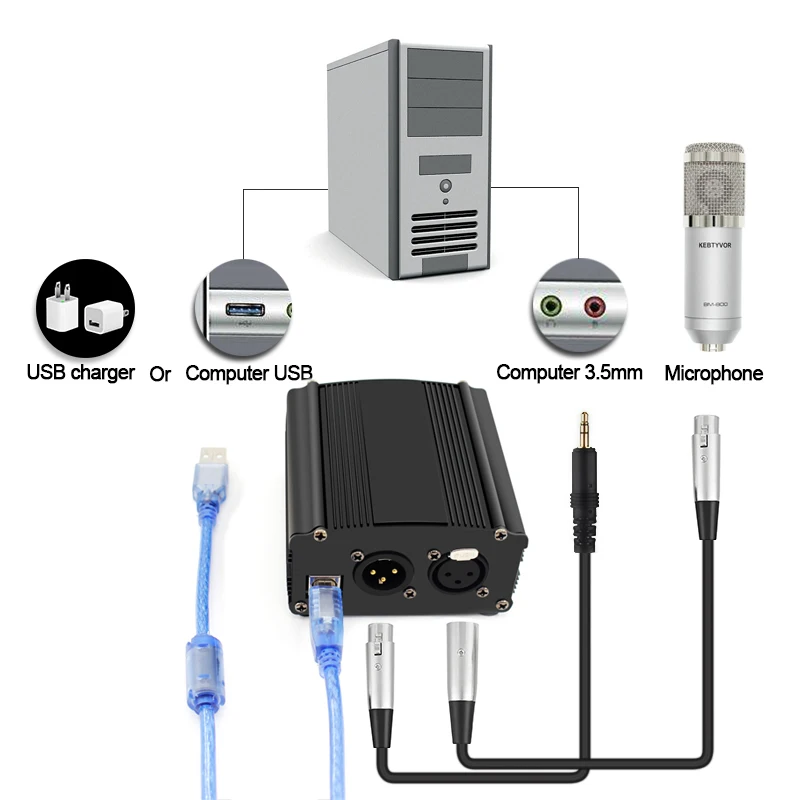 Phantom power и BM700 емкость профессиональный микрофон студия поддержка шок Поп фильтр для kareoke ПК ноутбук