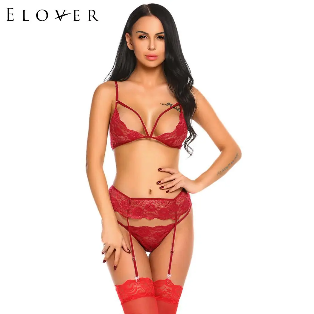 Elover кукла сексуальное женское белье подвязки Для женщин стринги без подкладки комплект с бюстгальтером кружева и нижнее белье сексуальные