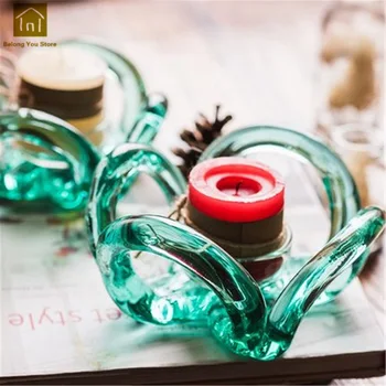 

Glass Candlestick Holders Candlestick Wedding Party Glass Hookah Dekordlyadoma Centro De Mesa Para Decorar Candleholder JKL096