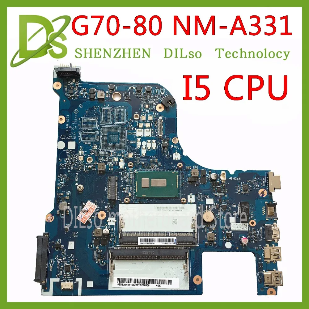 KEFU NM-A331 motherboard For Lenovo G70-80 B70-80 Z70-80 Z70-70 motherboard AILG NM-A331 I5-5200U CPU Test work original