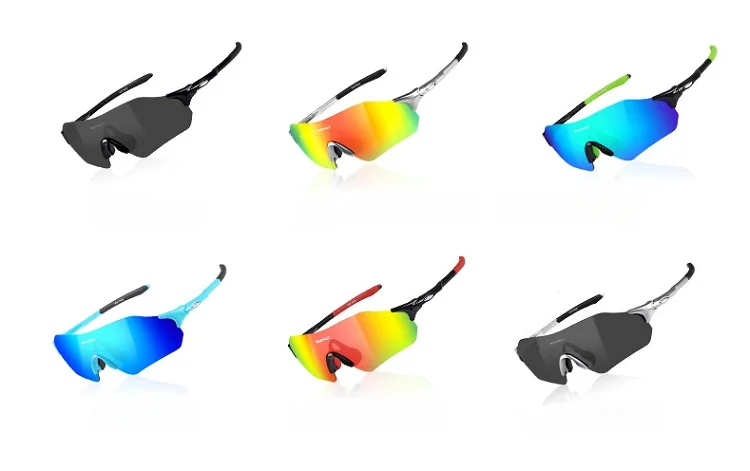 NUCKILY No Border Cycling Glasses Lightweight Running Glasses TR90 Frame Sunglasses For Road Bike and Mountain Bike PA08