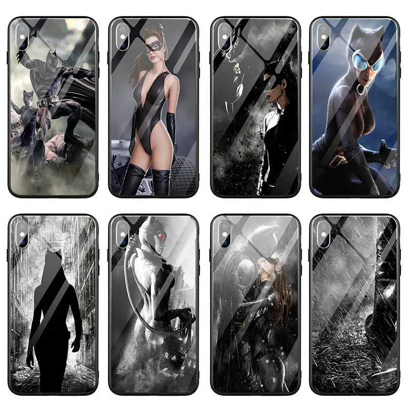 

Phone Cases for iPhone 5 5S SE 6 6S 7 8 X XR XS Max Plus Tempered Glass Phone Cases Catwoman Batman Arkham City