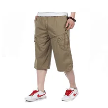 Летние брюки для отдыха 7 очков свободные брюки большого размера Комбинезоны шорты мужские