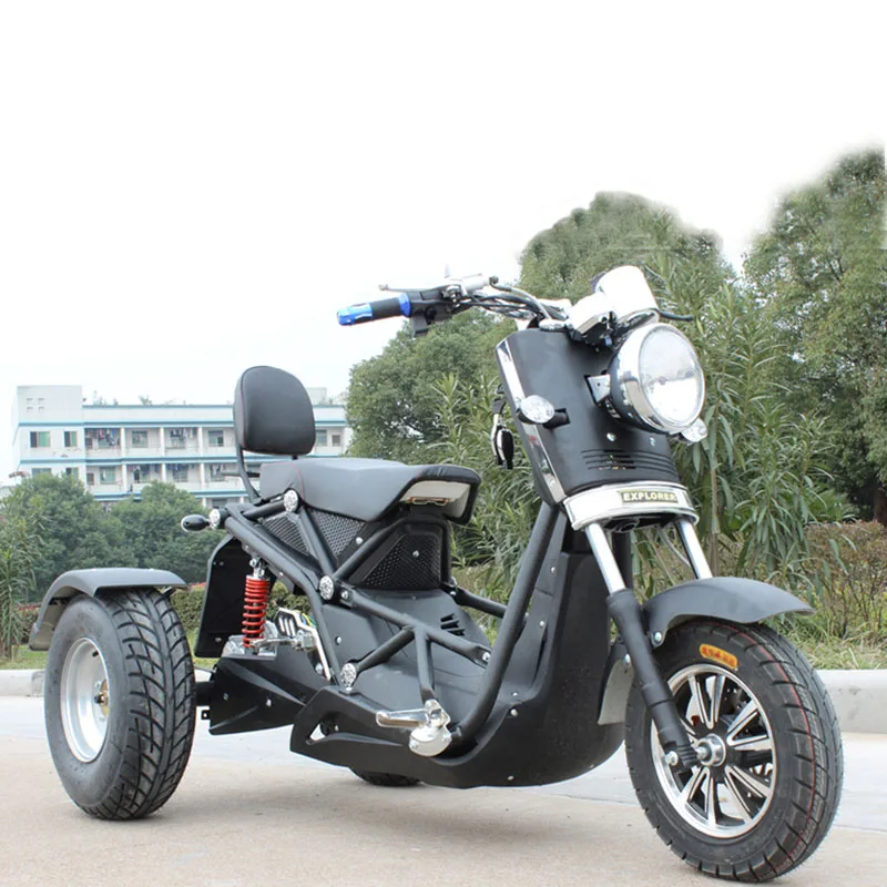 Мотоциклы Электрический скутер 3 трицикл трехколесный грузовой погрузчик Citycoco популярные красивые 72V 1000W высокой мощности для взрослых Велоспорт людей с ограниченными возможностями - Цвет: Black1500W