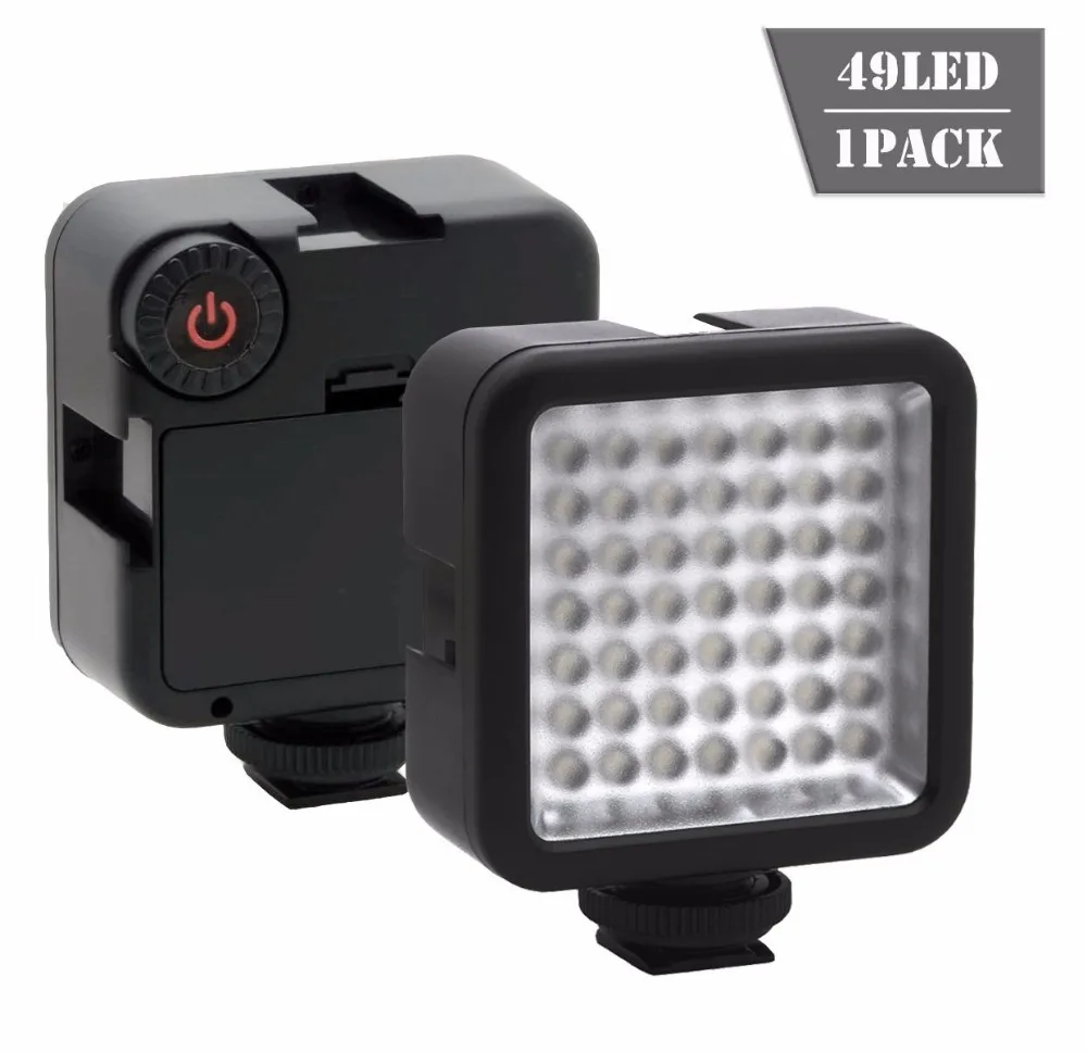 Карманный мини-камера светодиодный светильник 6000K фотографический ночной заполняющий Светодиодный Светильник w 3 крепление для горячего башмака для Nikon Canon DSLR DV Smooth 4
