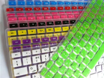 

Silicone translucent EU Arabic Backlit Keyboard Cover Skin Protector for Macbook Air pro retina 13 15 Hot MEAFO