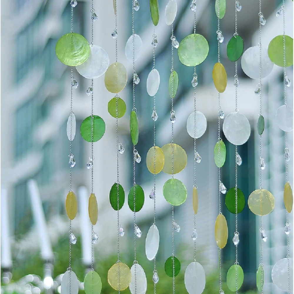 № 60 готовая занавеска 42 шт./лот красочная Оболочка хрустальные бусины на дверь