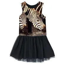 Тюлевое платье для девочек детское балетное танцевальное платье для танцев из пряжи, лучшее платье, одежда детские черные платья с принтом зебры, платья для малышей