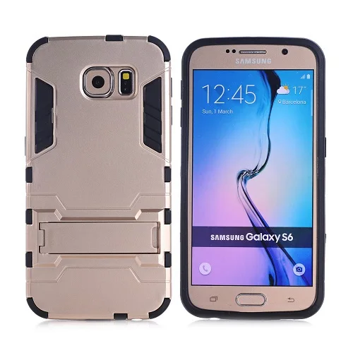 bilder für Großhandel hybrid 2 in 1 tpu & pc schicht ironman kick hard case für samsung galaxy s6 bilder für Großhandel hybrid 2 in 1 tpu & pc schicht ironman kick hard case für samsung galaxy s6