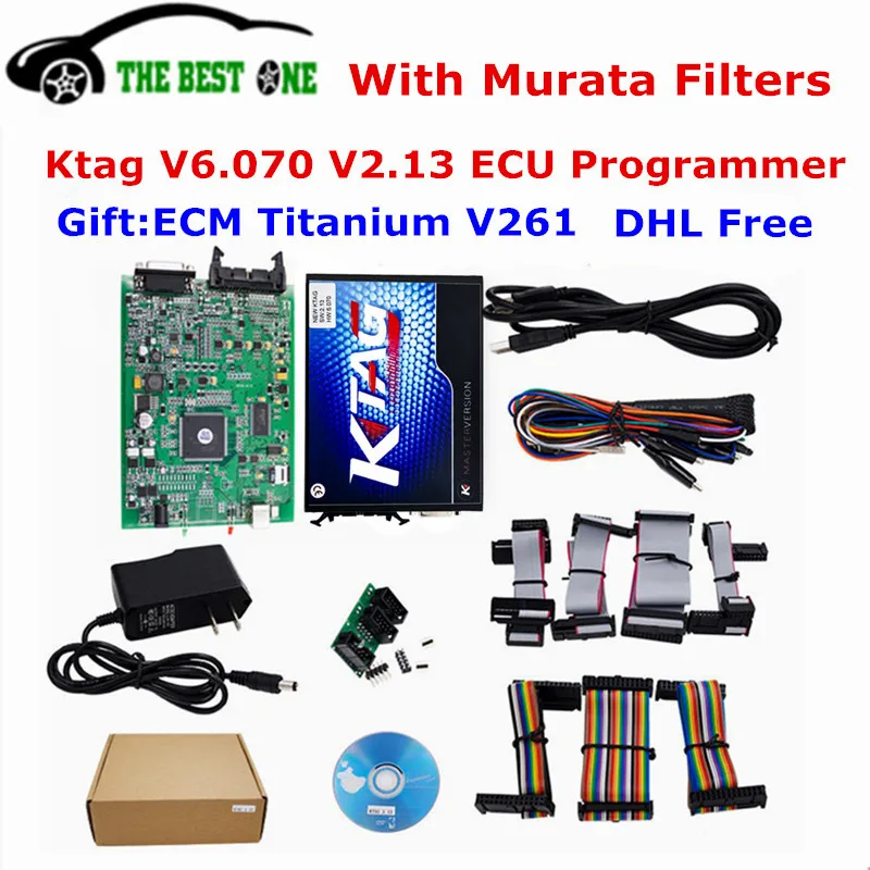 Лучший с фильтрами Murata PCB Ktag V6.070 V2.13 ECU программирование K Tag мастер версия K-Tag 6,070 2,13 без жетона лимит чип тюнинг