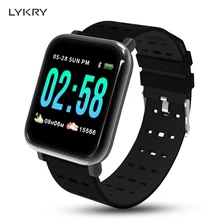 LYKRY A6, умные часы для мужчин и женщин, монитор сердечного ритма, спортивный фитнес-трекер, кровяное давление, водонепроницаемые, умные часы, часы для IOS, Android