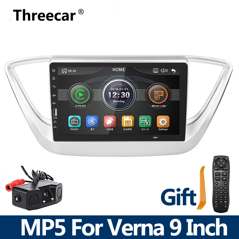 

2 din Car Radio 9" Multimedia MP5 Player Bluetooth Stereo Mirror Link Android iPhone For Hyundai solaris verna accent 2016 2017