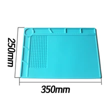 New 1pcs 35x25cm Heat Insulation Silicone Pad Electrical Soldering Repair Station Maintenance Platform with Screw Location Mat