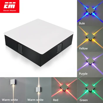 

Modern creative aisle square wall lamp bedroom bedside corridor staircase hotel LED indoor light Wall Sconces Ac90~260V ZBD0005