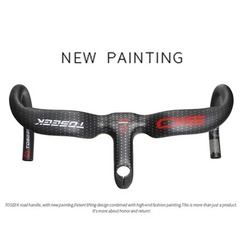 

Bicycle Carbon Handlebar Road Bicycle Full Carbon Fiber Handlebar Integrated Handle Drop Bar Matt/Glossy Bike Spare Parts