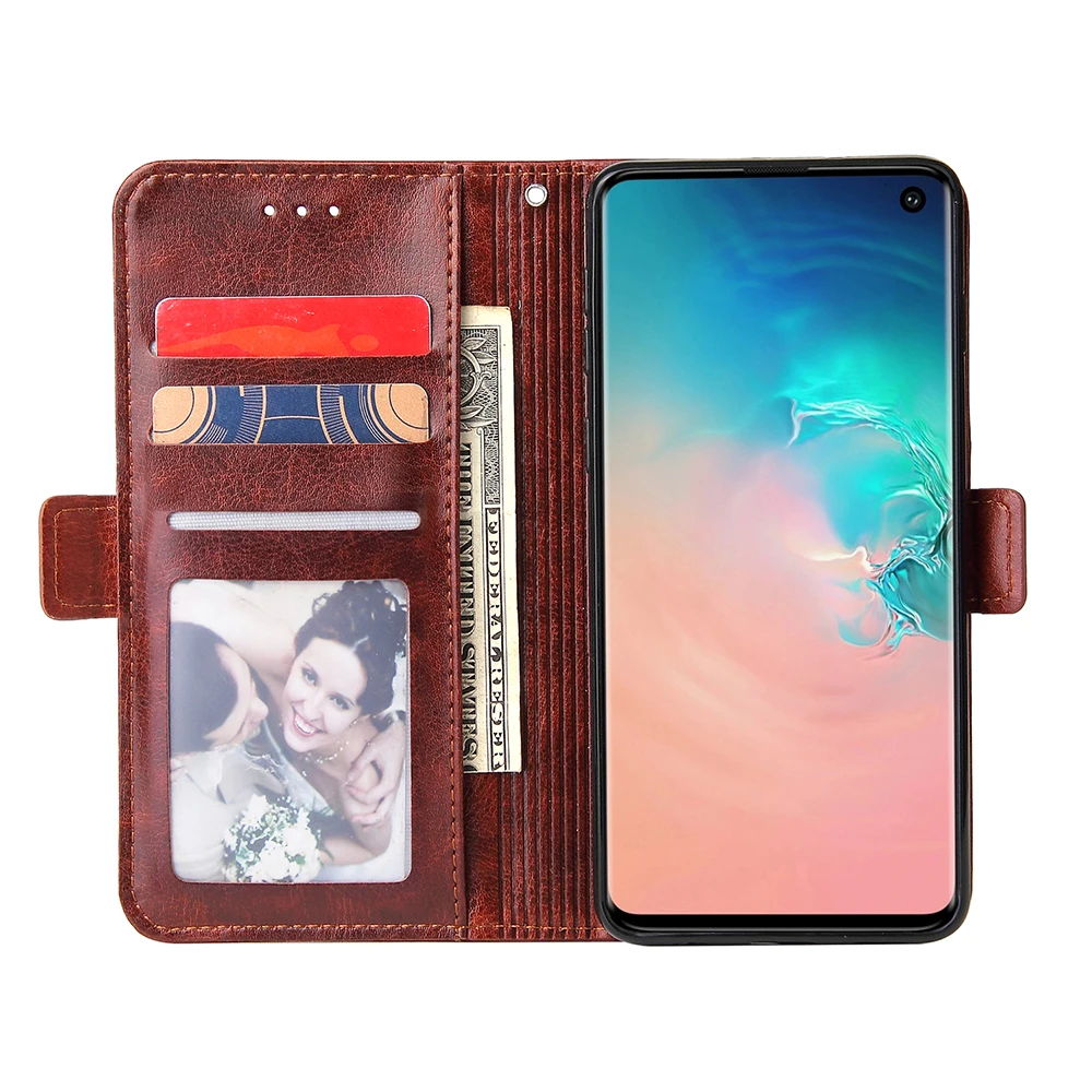 For Samsung Galaxy S8 S9 S10 Plus Wallet Leather Case fashion zipper Flip Stand for Galaxy S10(5G) S10E Cover Mobile Phone Bag