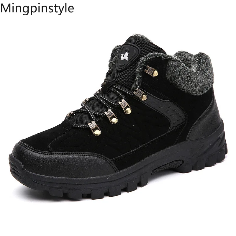 

Mingpinstyle Winter Men Shoes Vulcanized Shoes Thicken The Sole Keep Warm Antiskid Black Big Size Men Shoes Winter Sneaker