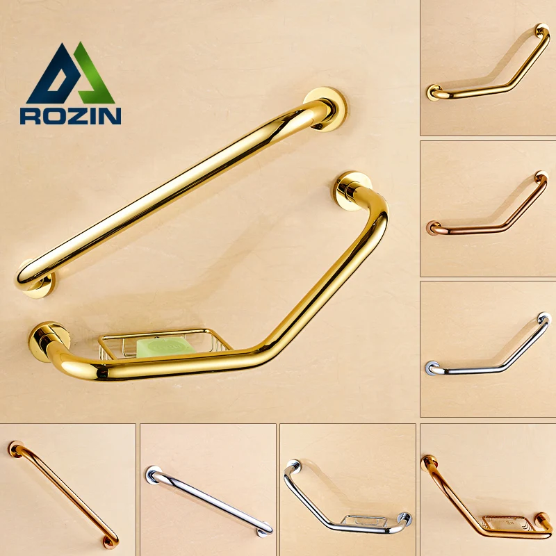Free shipping Chrome Golden Rosegold Bathroom Armrest Bathroom Handle