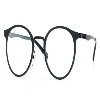 

MONGOTEN Unisex Fashion Alloy Full Rim Round Frame Multi-focal Progressive Lens Optical Eyewear Frame See Near Far Eyeglasses