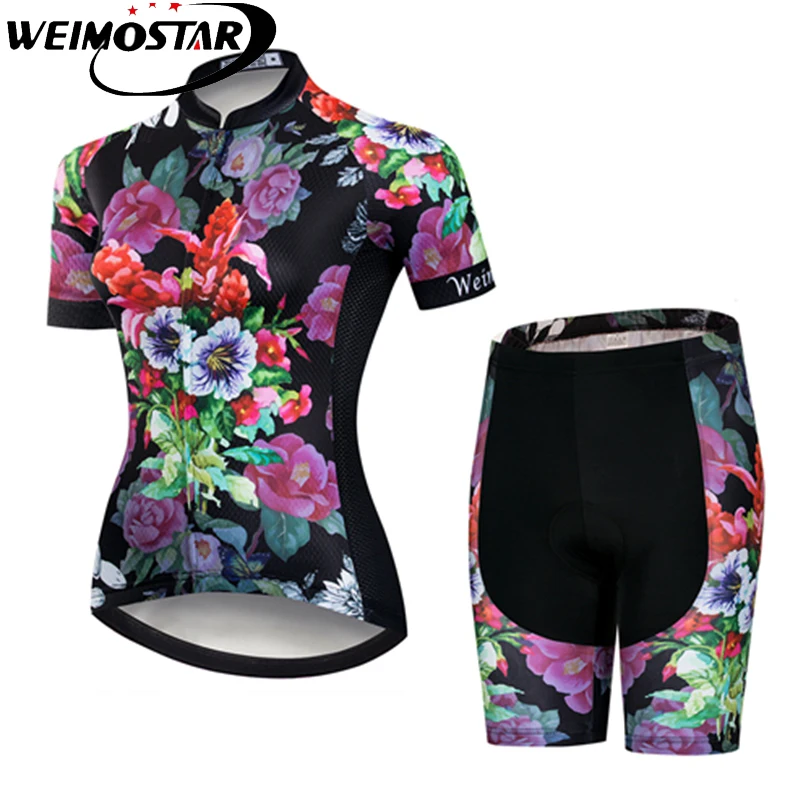 

Weimostar Pro Women's Bicycle Riding Women's Team Short Sleeve Maillot Ciclismo Cycling Jersey Kits Summer Breathable Cycling