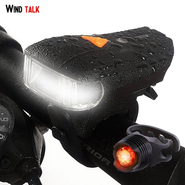 Special Offers Wind Talk Smart Sensor Usb Rechargeable Waterproof Bike Light Set Mini Led Cateye Bicycle Tail Lights Back Safety Flashlight
