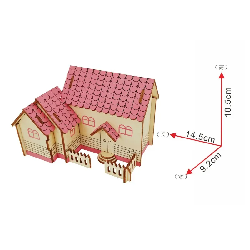 DIY 3D деревянная игрушка-головоломка деревянный дом модель Buliding сборные развивающие игрушки креативные Пазлы игрушки для детей детские подарки