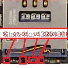 2 компл./лот Прай damge Fix часть для iPhone 5 5 г Q7+ Q3+ U3 Главная Кнопка управления IC+ dz101_rf SIM управления микросхема, HK