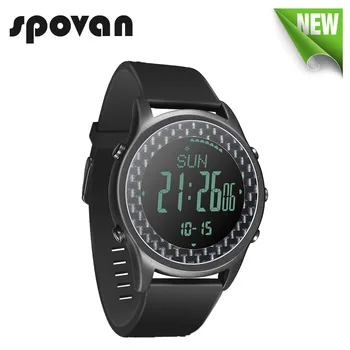 Reloj Hombre SPOVAN ساعة رياضية للرجال إضاءة مقاومة للماء بوصلة مقياس الارتفاع مقياس الخطو معصم رقمية ووتش ساعة سات Relogio Masculino