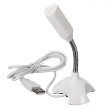 10 X USB микрофон с шумоподавлением для Mac PC компьютера ноутбука Стенд белый