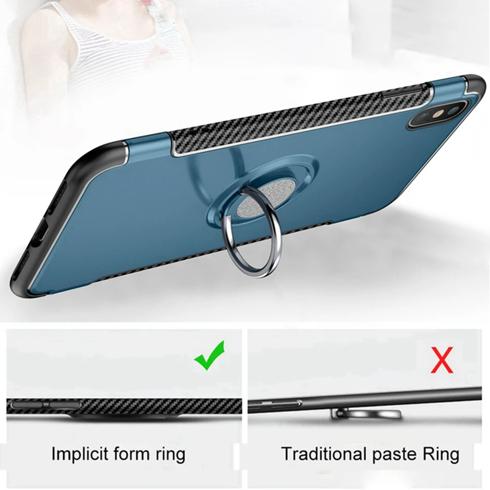 Magnetic Car Holder Phone Case for iPhone 8 plus Cover Finger Ring Stand Coque for iPhone XR XS Max X 6 7 plus Full Protect Case (10)