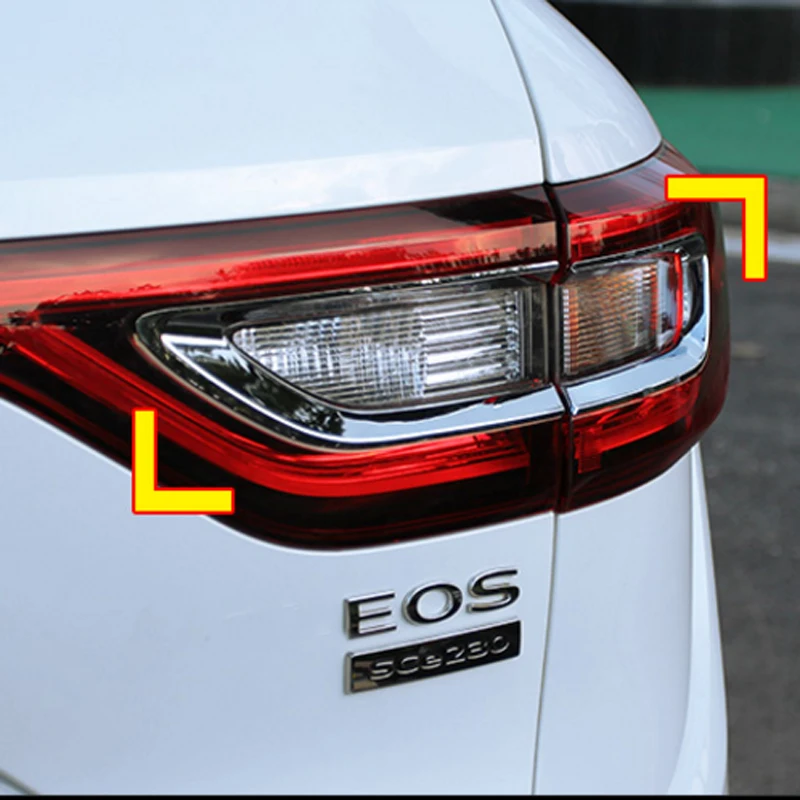 Foal Burning ABS Chrome Car Rear Lights Cover Taillight Trim Sticker