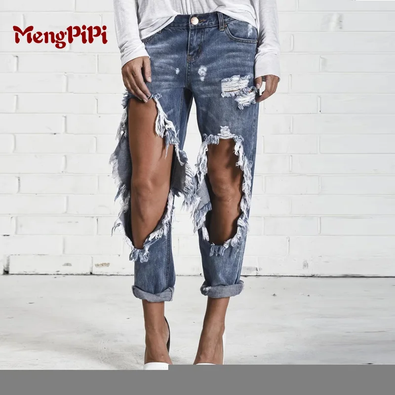 Mengpipi Delle Nuove Donne Grandi Buchi Nappa Denim Pantaloni Jeans femme  Jeans Strappati Sexy Pantaloni pantalones y jeans pantalones|jean  pantalon|pantalones y jeansjeans sexy - AliExpress
