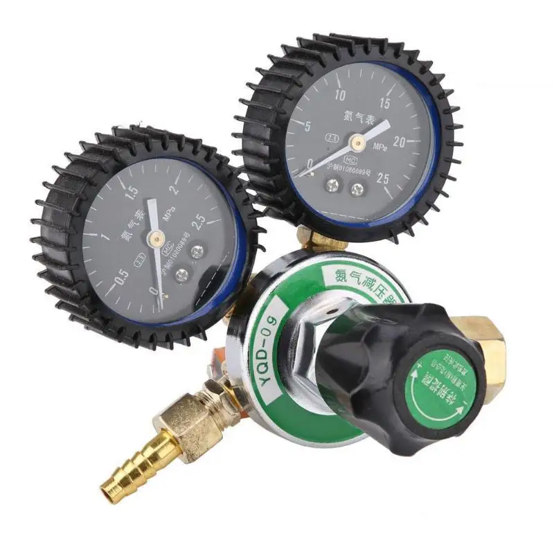

YQD-09 G5/8 Zinc Alloy Nitrogen Pressure Reducing Valve Relief Gauge Non Slip Flowmeter Welding Regulator Gauge Meter
