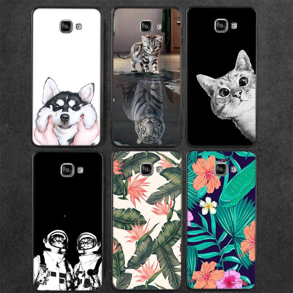 Cute Animal Pattern TPU Back Cover Cases For Samsung Galaxy A9 Star Lite A6 A8 Plus 2018 J4 J6 J7 J730 2017 Plant Case |