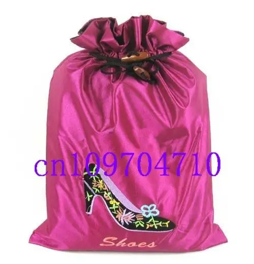 Free shipping! WHOLESALE 50PC CHINESE EMBROIDERY SILK CLOTH SHOE BAGS