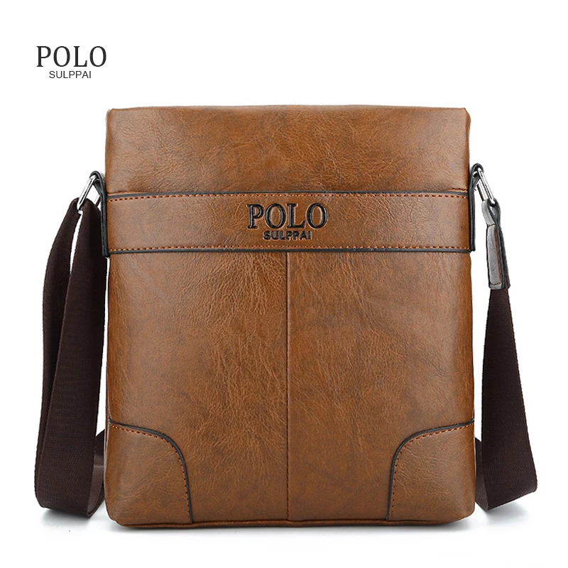 

POLO Sulppai PU leather Messenger Bag Fashion Business Cross Body Bag Shoulder Bag Briefcase