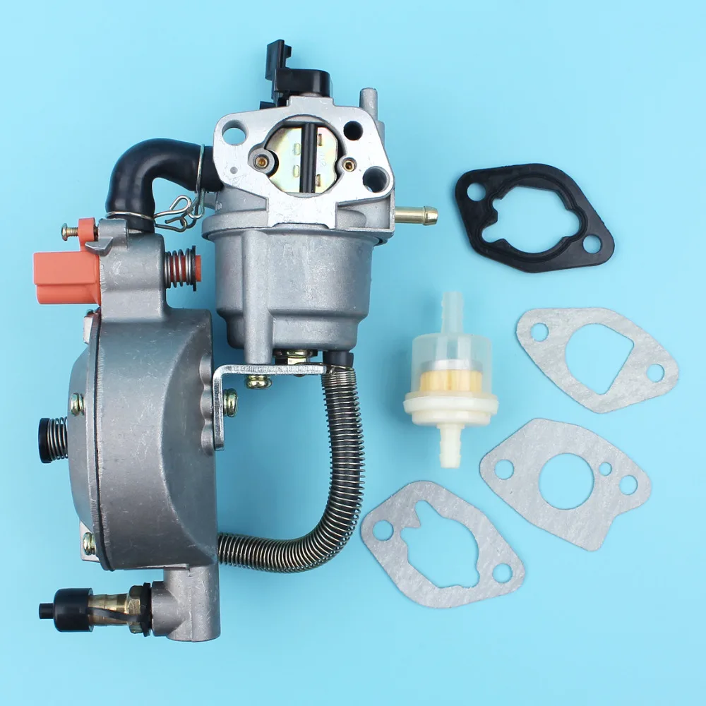 

Carburetor Conversion Dual Fuel Filter Gasket Kit For Honda GX160 5.5HP 168F GX200 6.5HP 170F 2KW-3KW Generator WaterPump LPG/NG