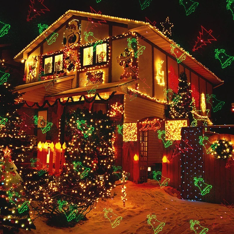 Outdoor Christmas Laser Lights Projector Motion Snowflake