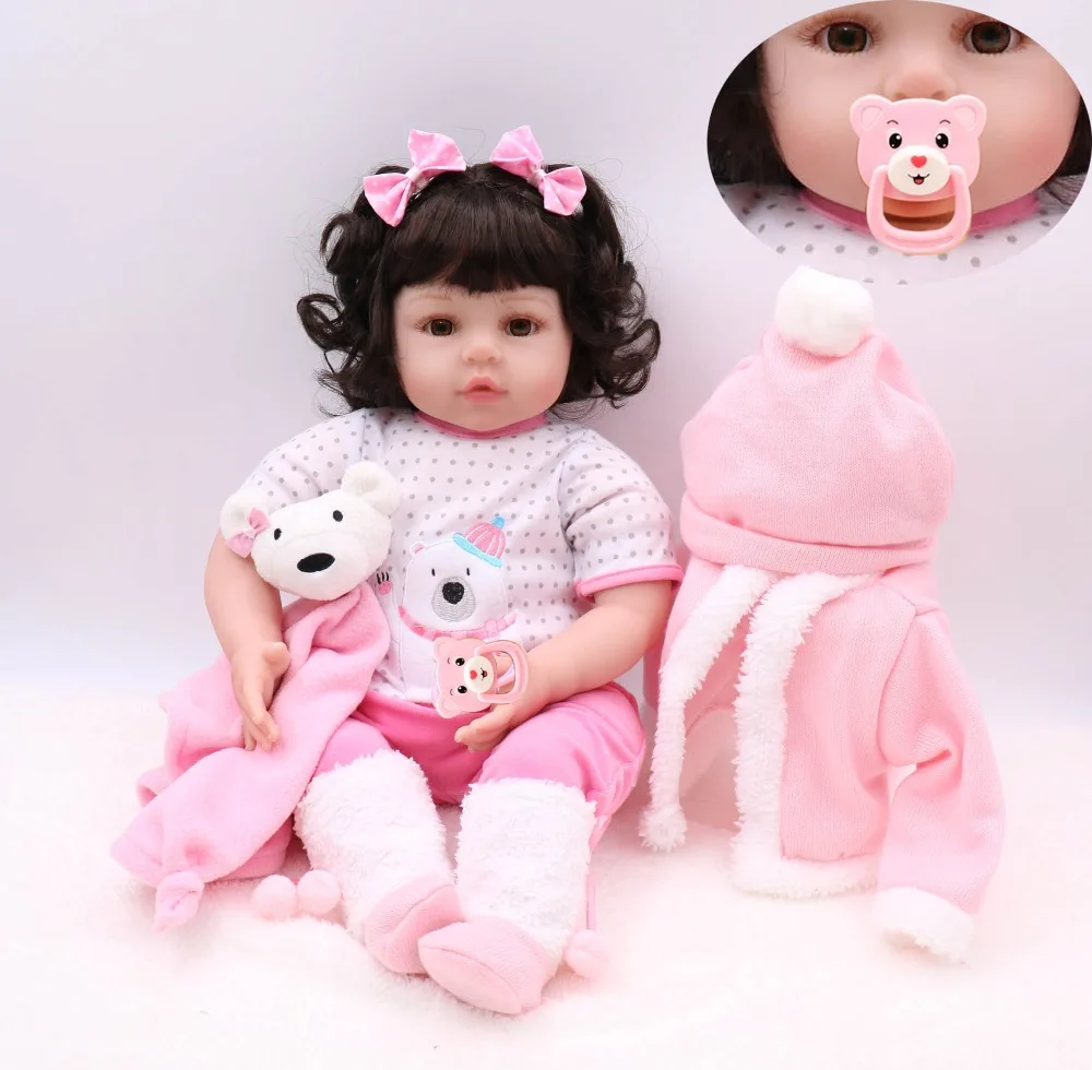 

DollMai Reborn dolls 22inch 55cm silicone reborn baby alive toddler girl dolls for children gift real baby rebirth doll