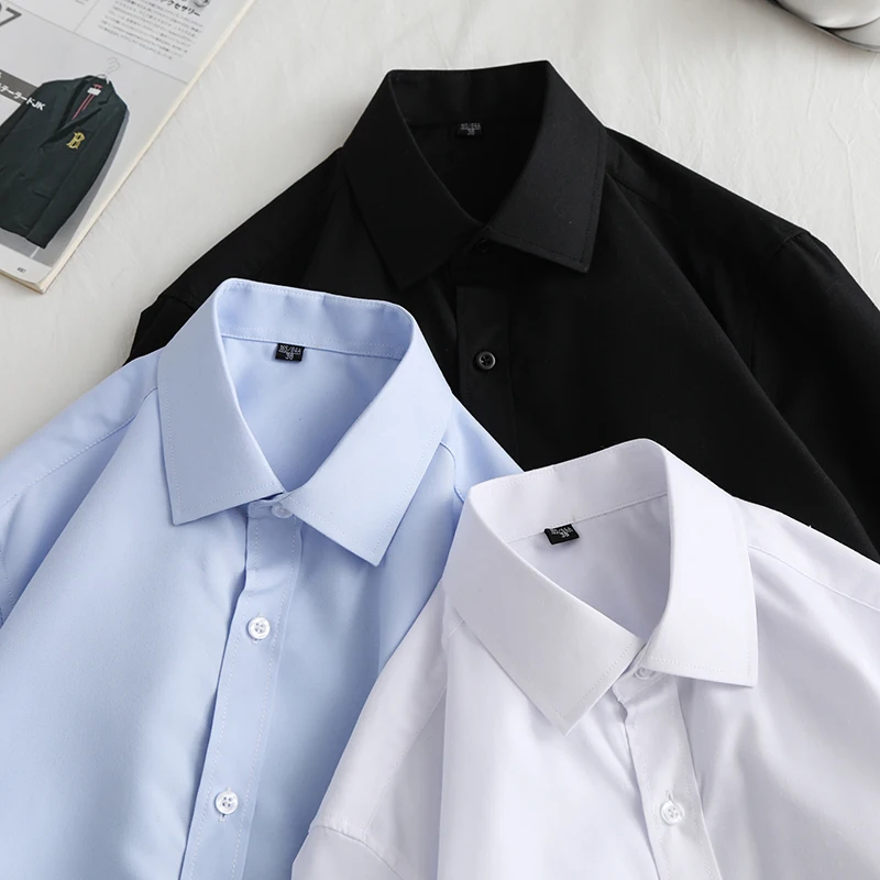 2019 мужские Slim Fit Уникальная горловина стильное платье рубашки с коротким рукавом