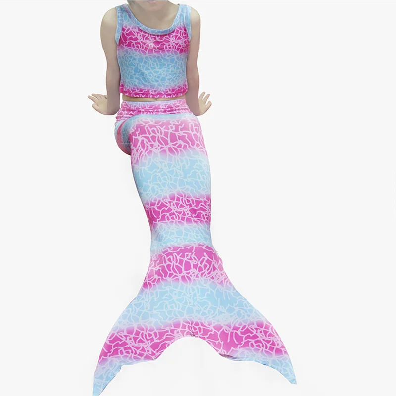 Sunny eva/купальный костюм для девочек с хвостом русалки, детский купальный костюм для девочек, Двухсекционный купальник, спортивный костюм Детский бикини купальник, 2 цвета