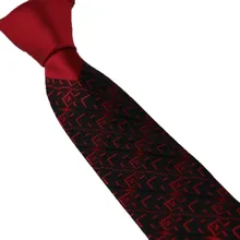 Lammulin Для Мужчин's Галстуки бордовый узел с черным/красным геометрическим тканый галстук в деловом стиле для Для мужчин, свадебное платье, Спортивная Gravatas 6 см
