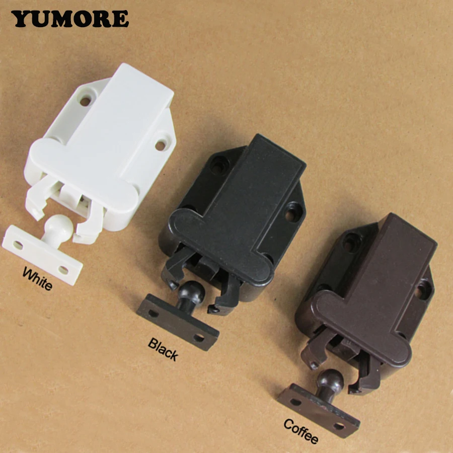 

YUMORE 2Pcs Push To Open Drawer Cabinet Catch Touch Latch Release Kitchen Cupboard Door ABS Beetles Shape