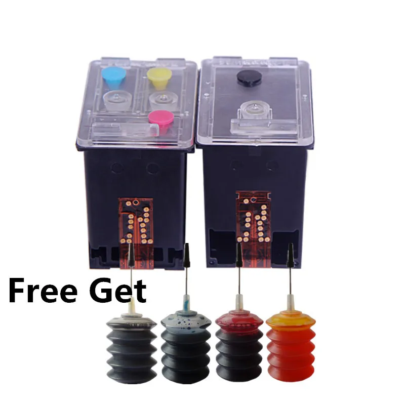 

Refillable ink cartridge replacement For HP 46XL compatible For HP Deskjet 2020hc 2025hc inkjet printer