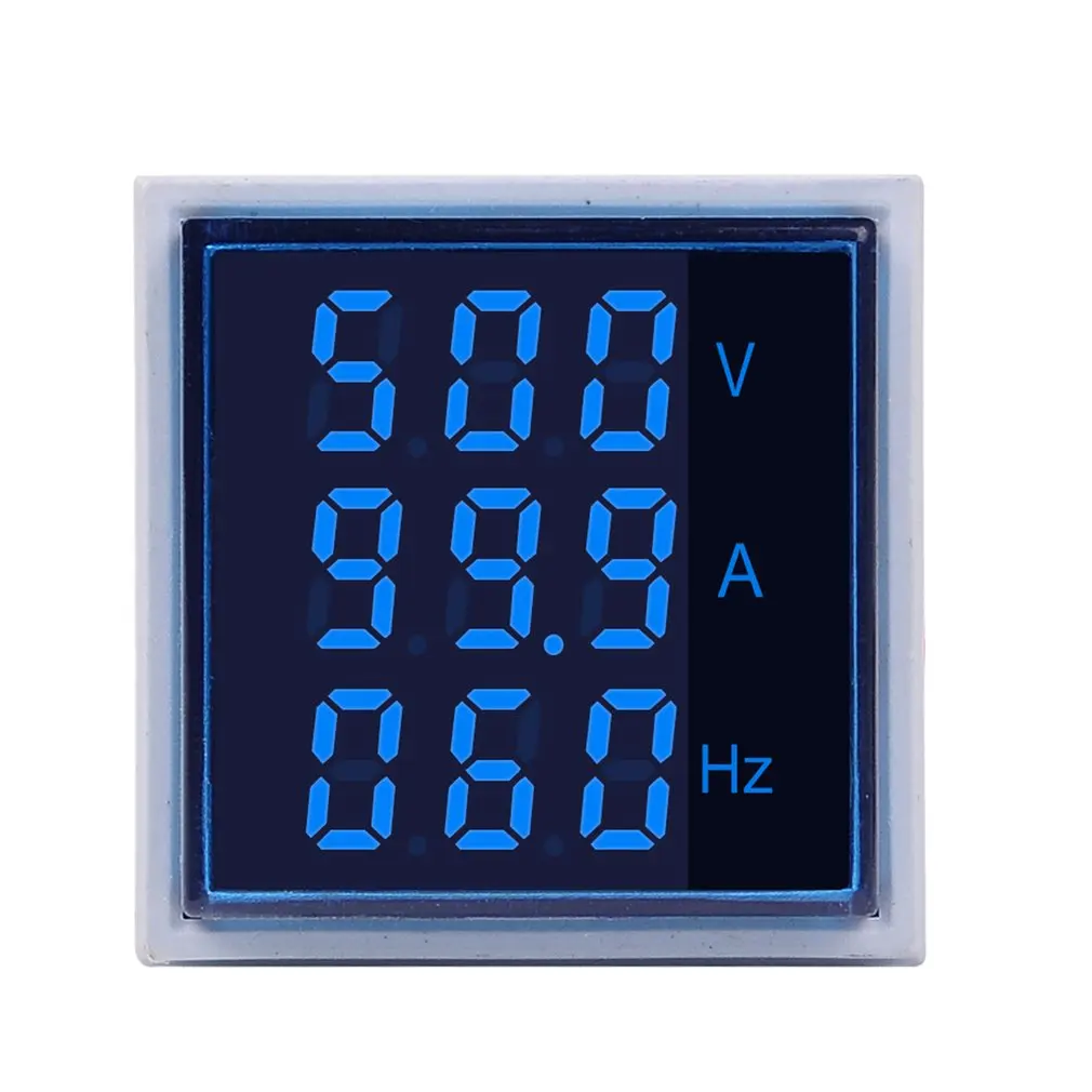 SINOTIMER 22 мм светодиодный индикатор квадратный цифровой измеритель напряжения тока частоты сигнальные огни комбинированный Измеритель Тестер ST17V AH
